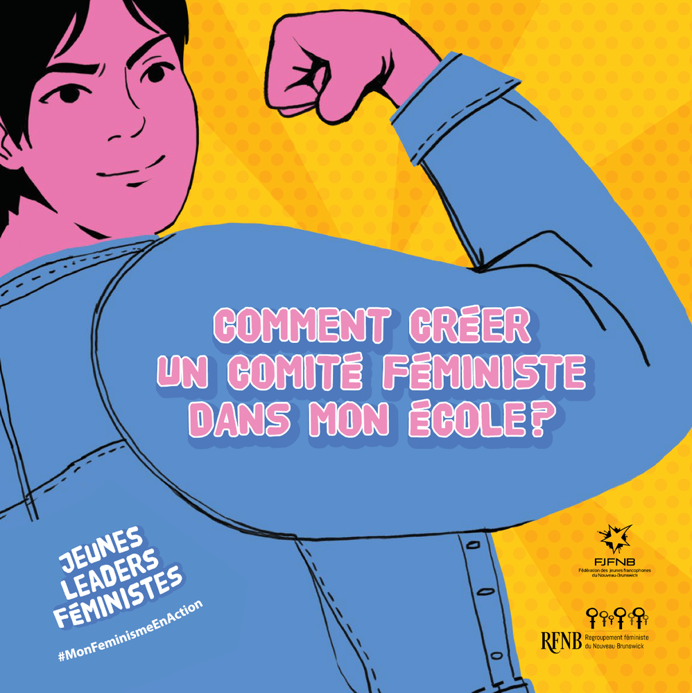 Visuel du guide "Comment créer un comité féministe dans mon école? - pour élève.s"